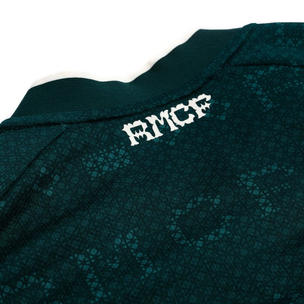 back neck view of the adidas Real Madrid Womens Away Shirt 2026/27 Legend Ink/Pulse Orange/Metallic Silver