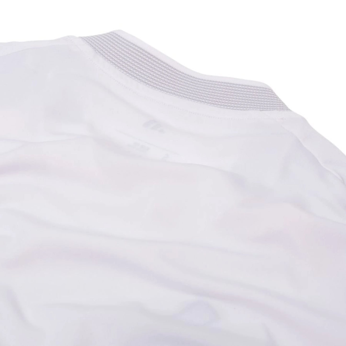 back neck view of the Adidas Real Madrid 2025/26 Home Long Sleeve Jersey