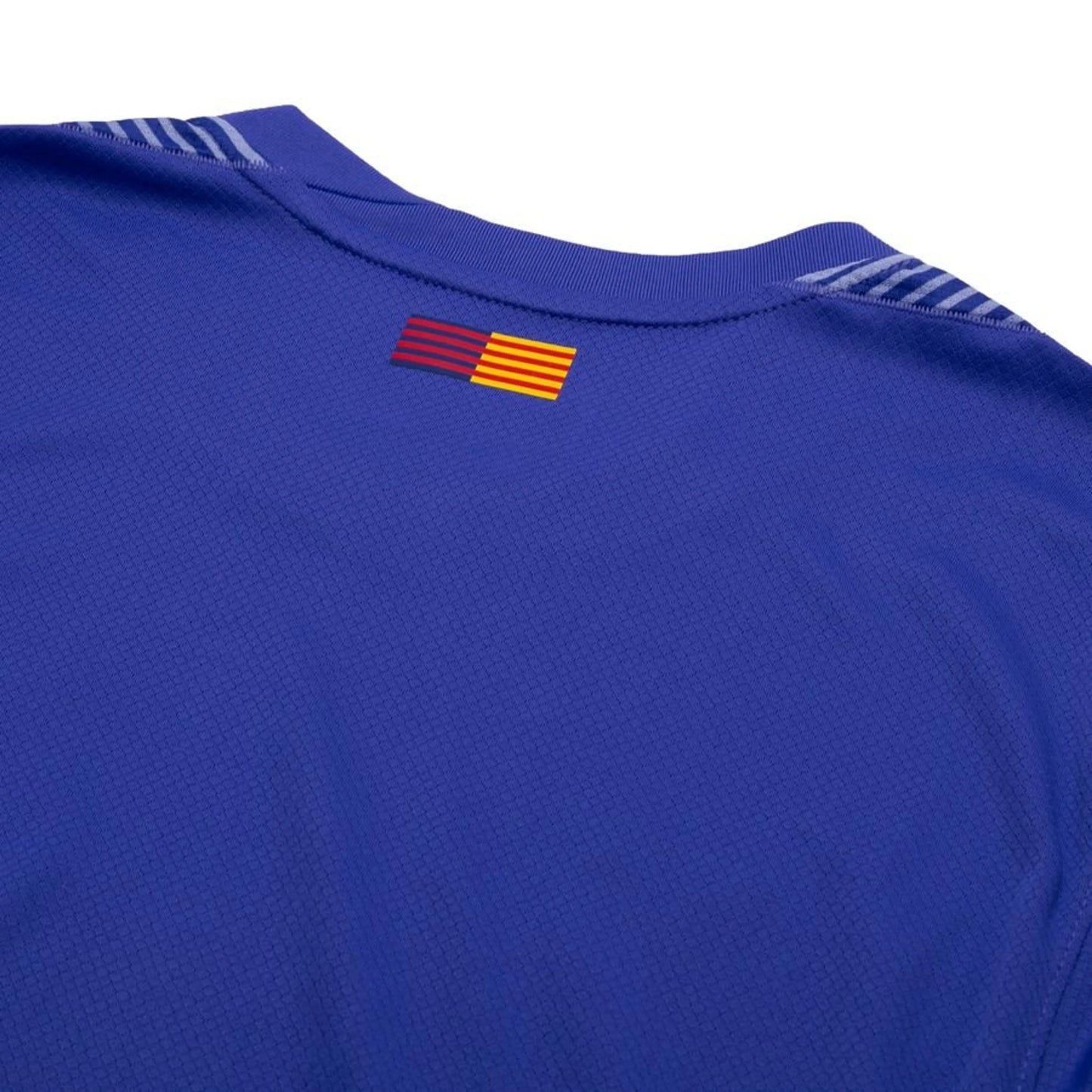 back neck view of the Nike FC Barcelona 2025/26 Away Goalkeeper Shirt long sleeve in Violet/Black