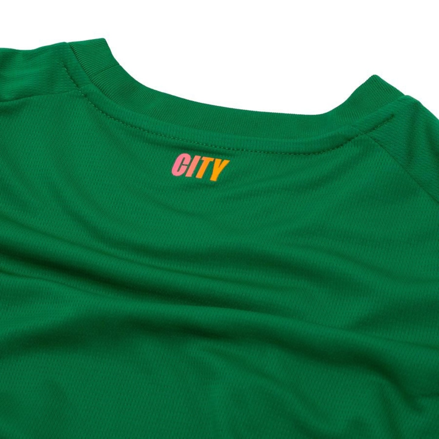 back neck view of the PUMA Manchester City 2025/26 Goalkeeper Shirt Green