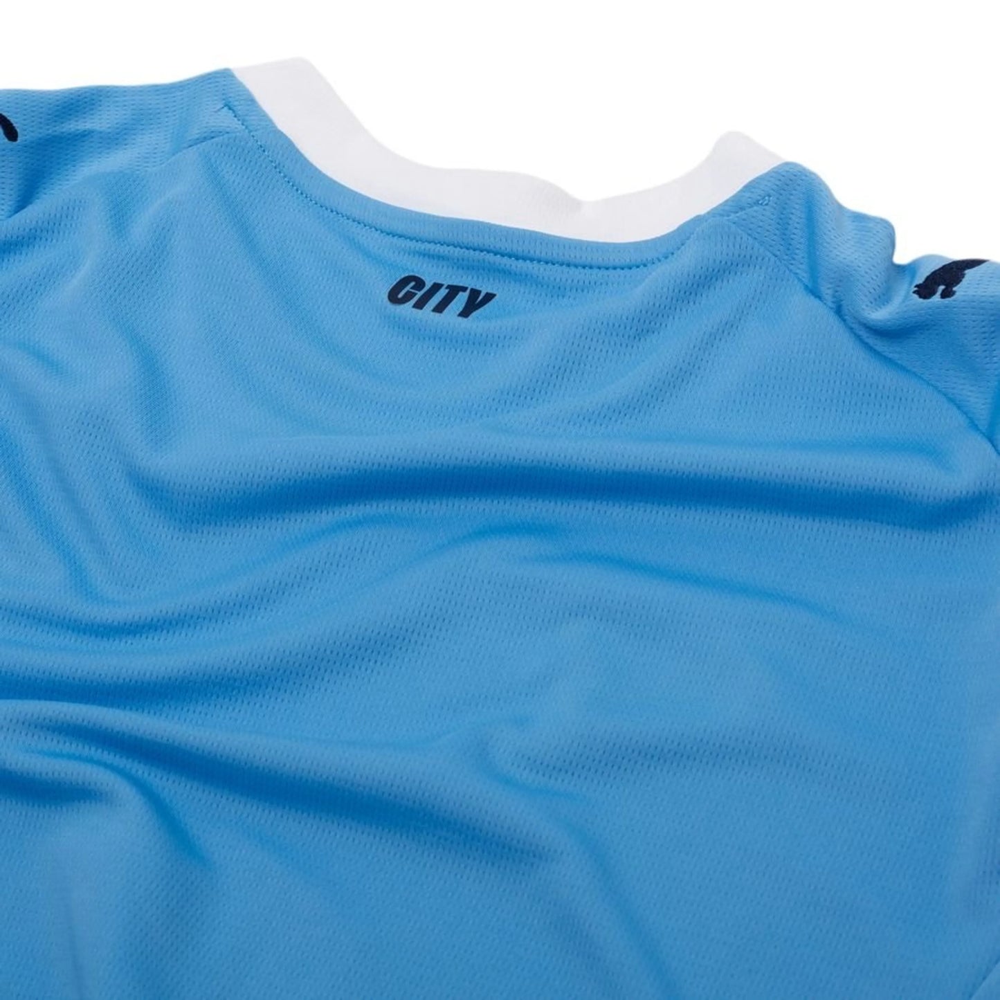 back neck view of the PUMA Manchester City 2025/26 Home Shirt Long Sleeves