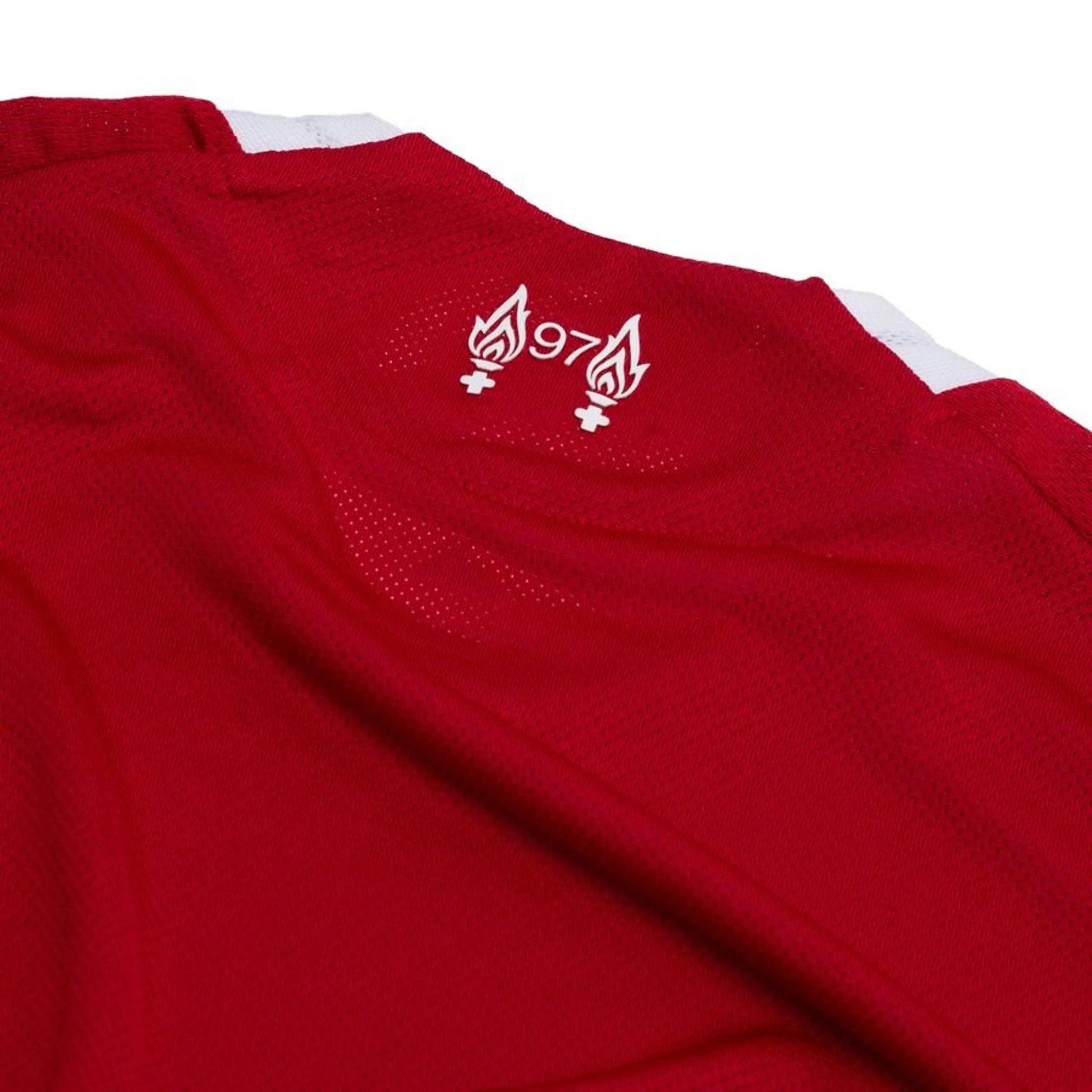 back neck view of the adidas Liverpool FC 2025/26 Home Jersey