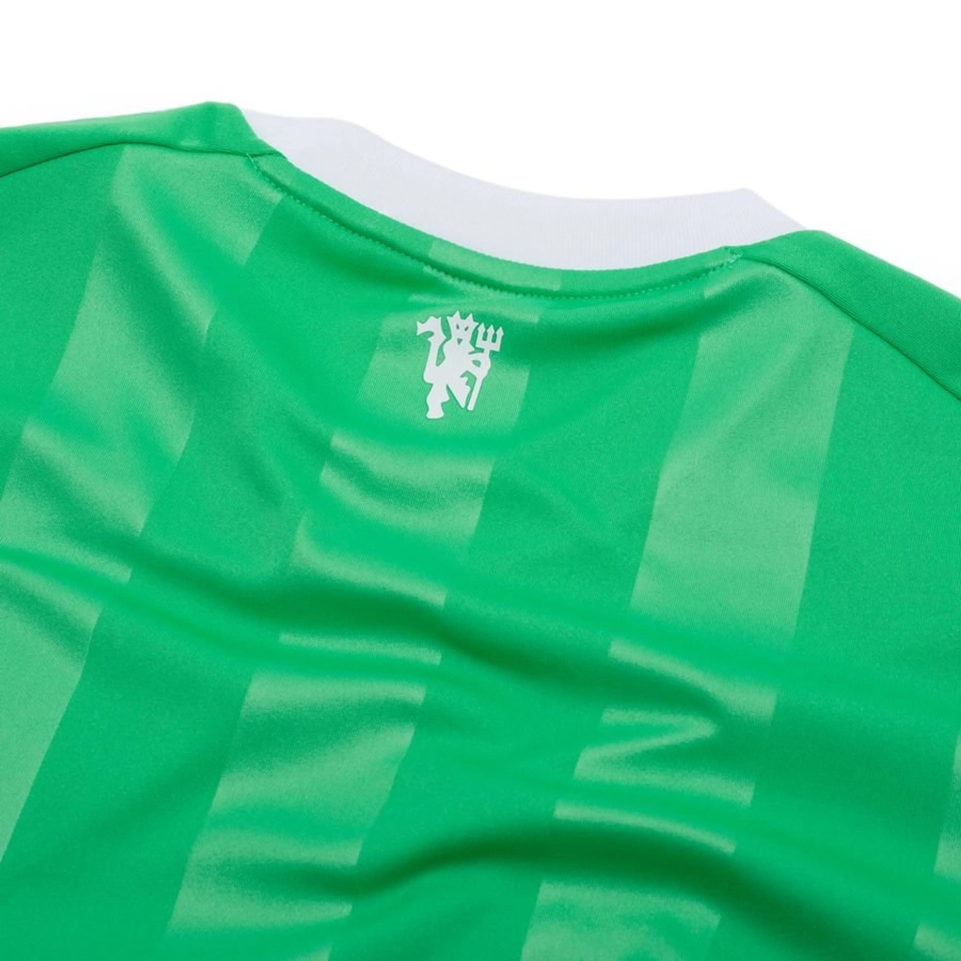 back neck view of the adidas Manchester United 2025/26 Third Goalkeeper Jersey in Green