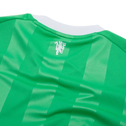 back neck view of the adidas Manchester United 2025/26 Third Goalkeeper Jersey in Green
