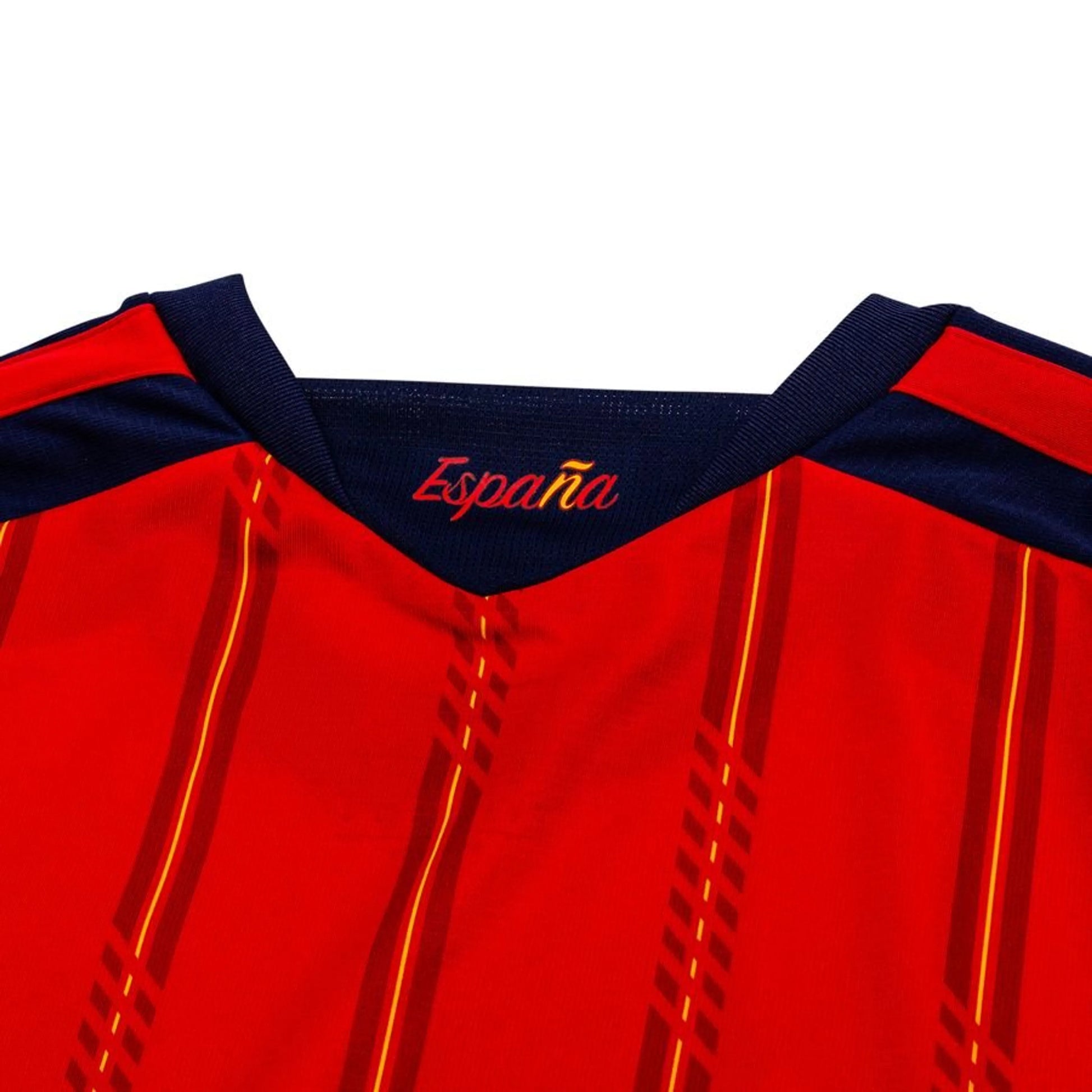 back neck view of the adidas Spain 2026 World Cup Home Long Sleeve Jersey