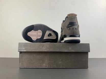 back view of the Air Jordan 4 Retro 'Cave Stone' (2025) Cave Stone/Black-Moon Particle Suede FV5029-200