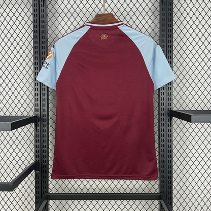 back view of the Aston Villa 2025/26 Home Red Jersey