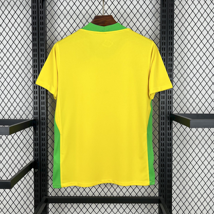 back view of the Brazil 25/26 Home Yellow Football Jersey designed by Nike