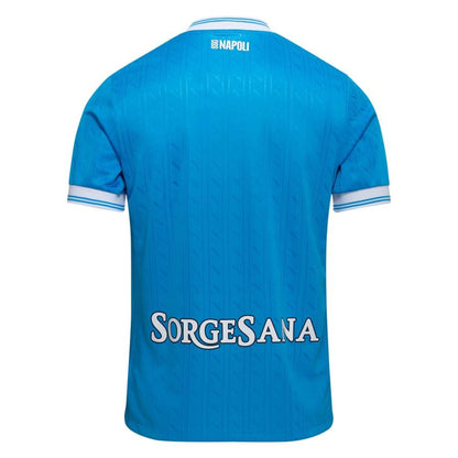 back view of the EA7 SSC Napoli 2025/26 Home Blue Jersey
