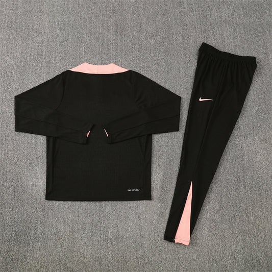 back view of the France 25/26 Quarter-Zip Tracksuit full black