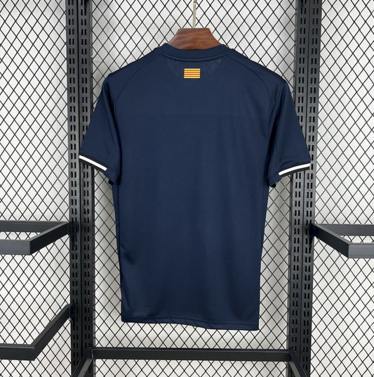 back view of the Girona 2025/26 Third Navy Jersey
