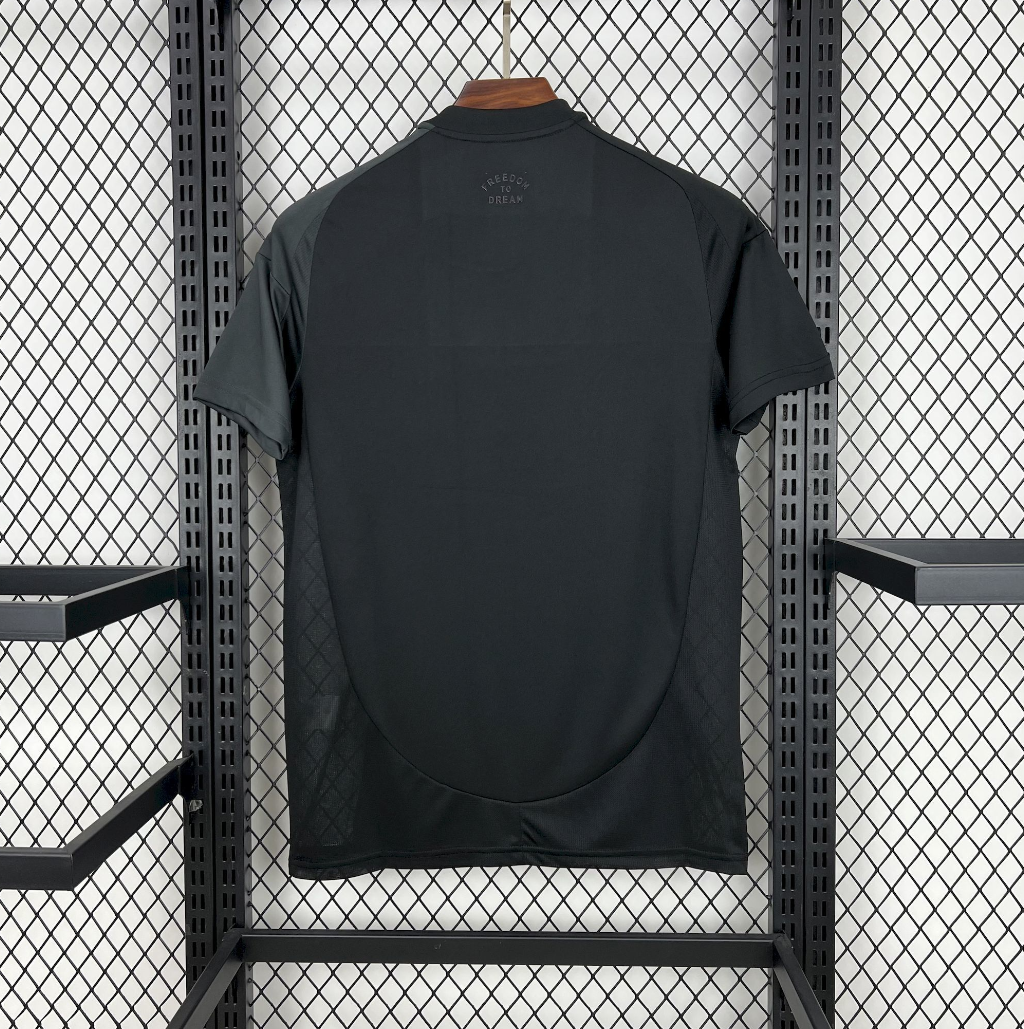 back view of the Inter Miami 25/26 Away Black and Pink Football Jersey Designed by Adidas