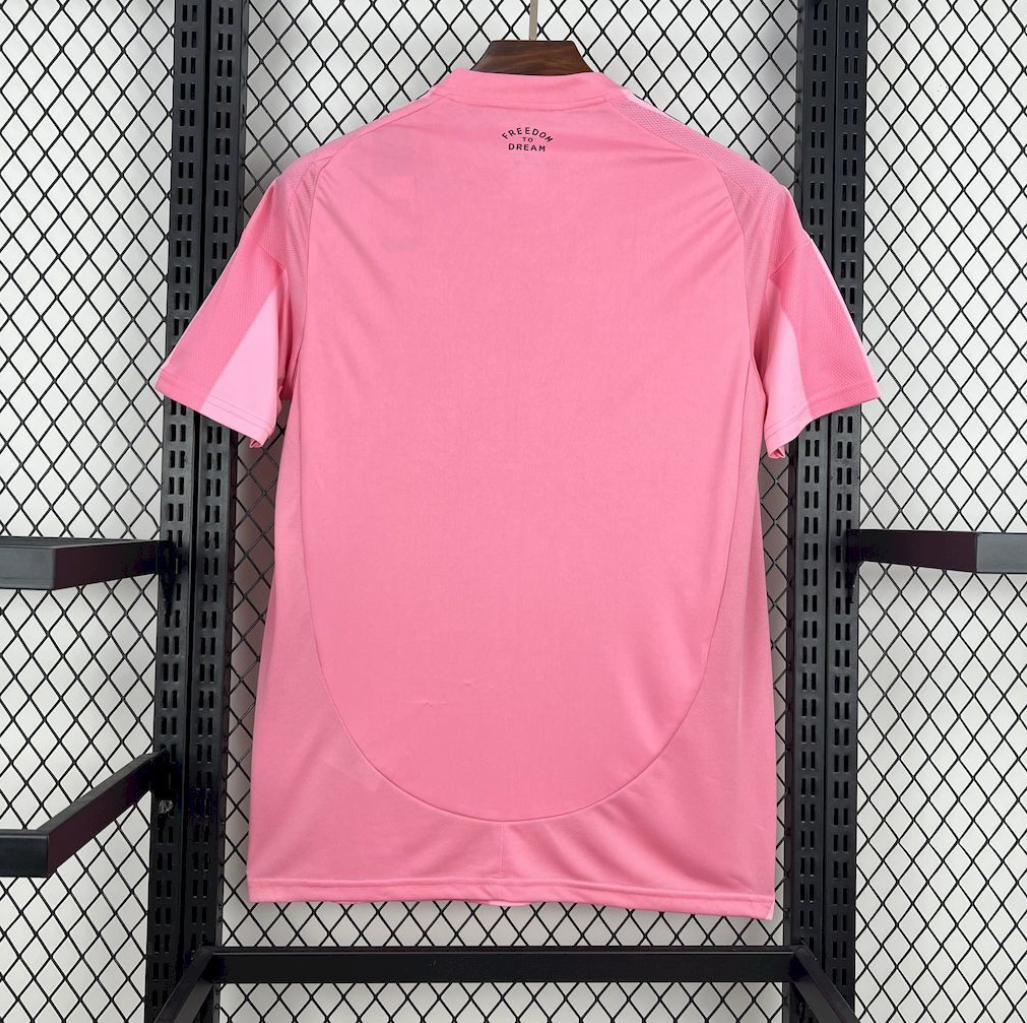 back view of the Inter Miami 25/26 Home Pink Football Short Sleeve Jersey Designed By Adidas
