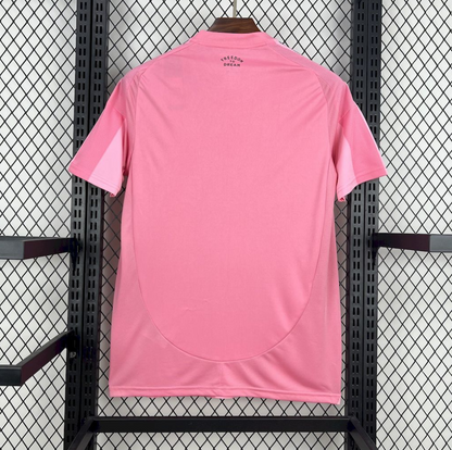 back view of the Inter Miami 25/26 Home Pink Football Short Sleeve Jersey Designed By Adidas