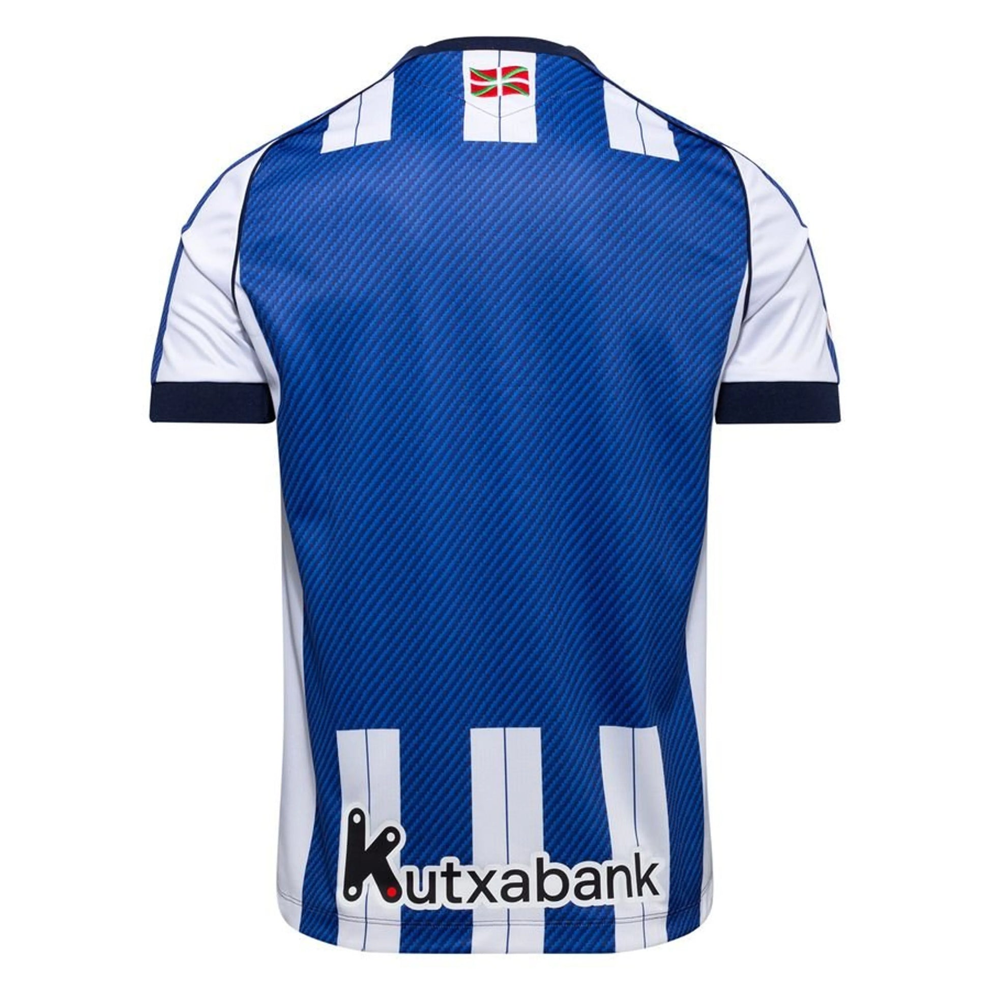 back view of the Macron Real Sociedad 2025/26 Home Blue and White Shirt