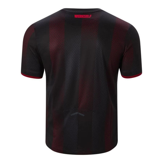 back view of the New Balance Bayer Leverkusen 2025/26 Home Black Shirt