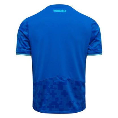 back view of the New Balance Bayer Leverkusen 2025/26 Third Blue Shirt