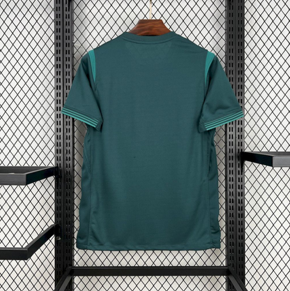 back view of the Nigeria 25/26 Away Dark Green Football Short Sleeve Jersey Designed By Nike