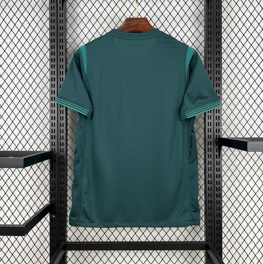 back view of the Nigeria 25/26 Away Dark Green Football Short Sleeve Jersey Designed By Nike