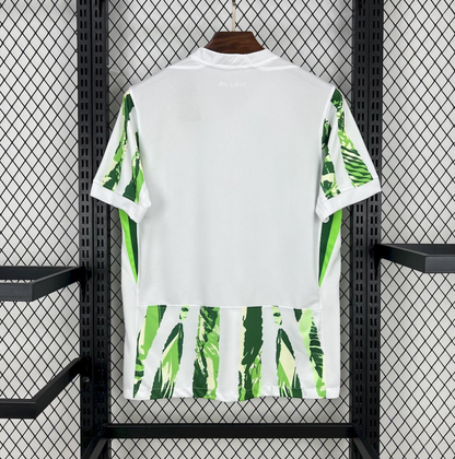 back view of the Nigeria 25/26 Home White/Green Football Short Sleeve Jersey Designed By Nike