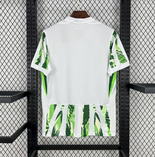 back view of the Nigeria 25/26 Home White/Green Football Short Sleeve Jersey Designed By Nike
