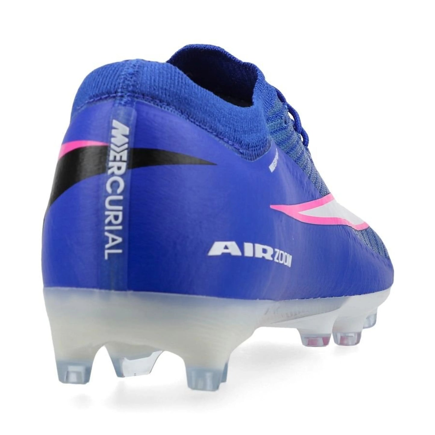 back view of the Nike Air Zoom Mercurial Vapor 16 Elite AG-PRO in Blue / White (Attack Pack)