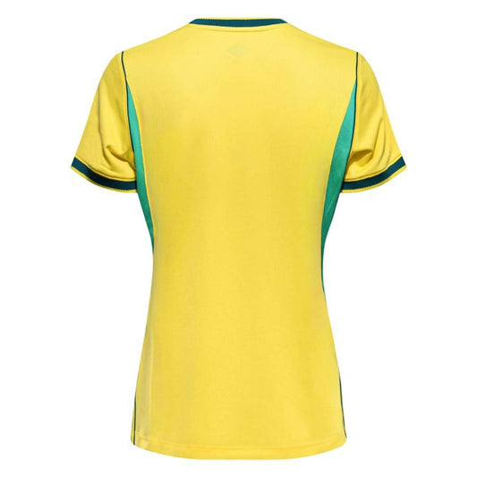 back view of the Nike Brazil National Team 2026 Stadium Home Womens Dri-FIT Football Shirt - Yellow