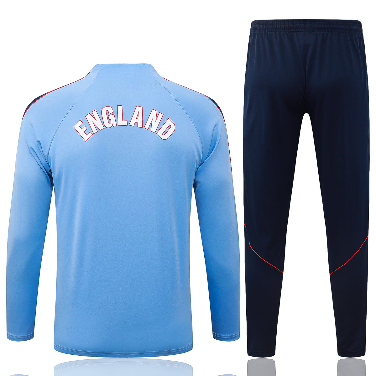 back view of the Nike England 2026/27 Blue/Navy Quarter-Zip Soccer Tracksuit - Dri-FIT Strike Set