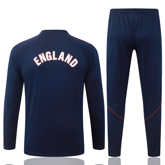 back view of the Nike England 2026/27 Full Navy Quarter-Zip Soccer Tracksuit - Dri-FIT Strike Set