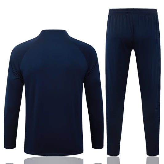 back view of the Nike Inter Milan 2026/27 Full Navy Quarter-Zip Soccer Tracksuit - Dri-FIT Strike Set