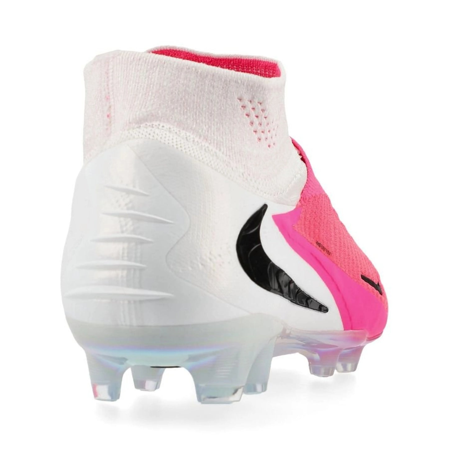 back view of the Nike Phantom 6 Elite High Cut FG in Pink / White / Black (Breakout Pack)