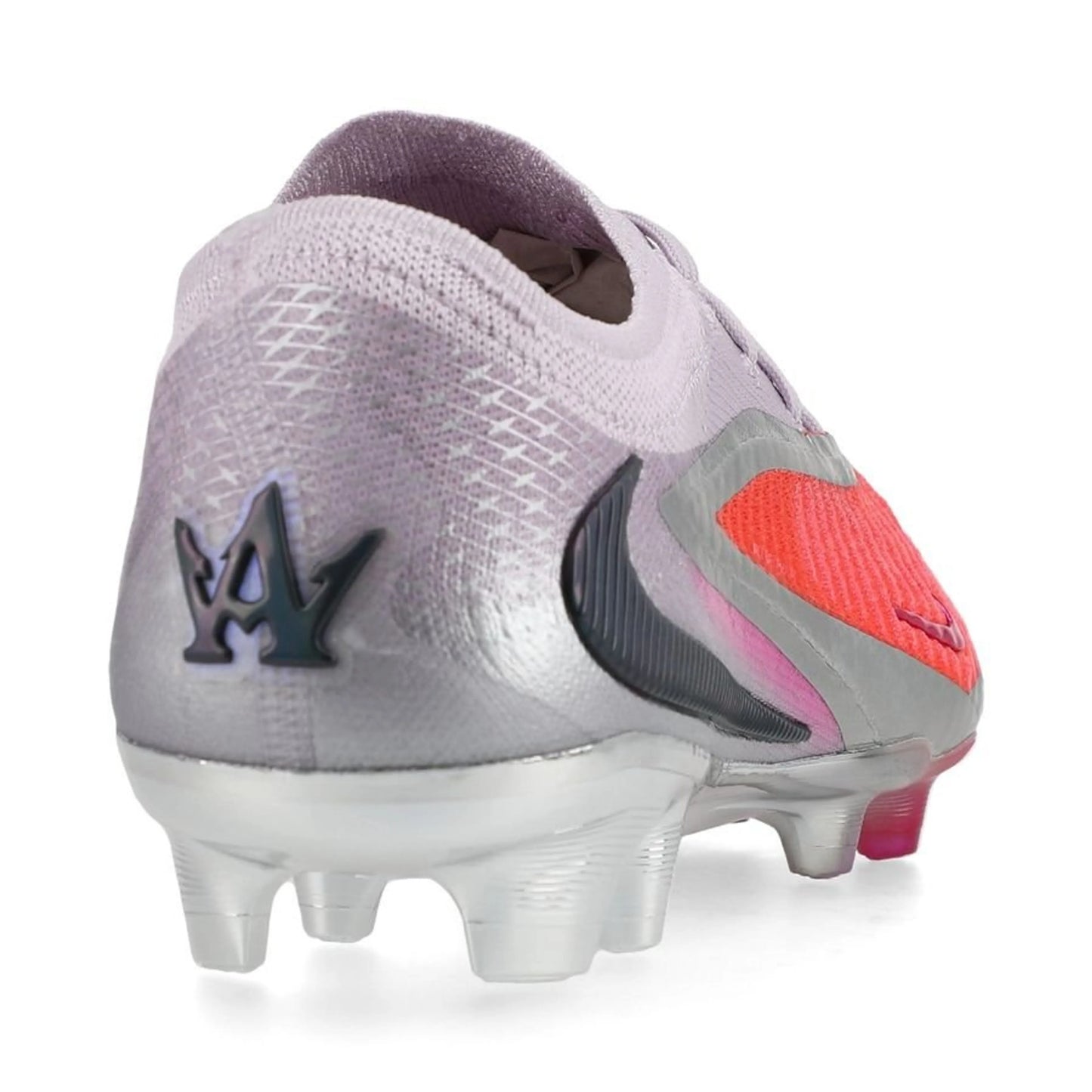 back view of the Nike Phantom 6 Elite Low Cut FG Alexia Putellas Personal Edition in a Crimson/Black colorway