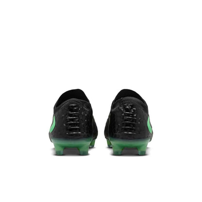 back view of the Nike Phantom 6 Elite Low Cut FG from the Shadow Pack in Black/Green