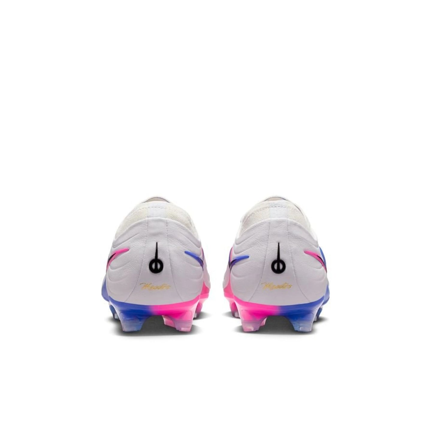 back view of the Nike Tiempo Maestro Elite FG Attack in a White/Black/Blue/Pink colorway