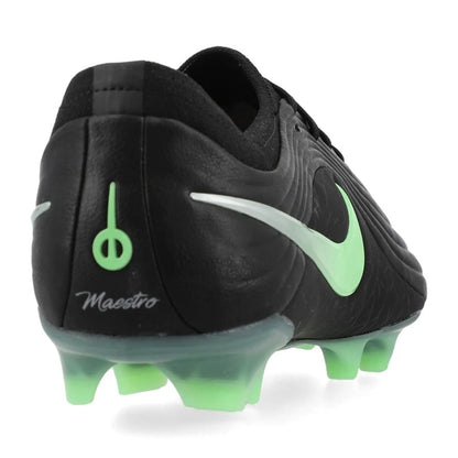 back view of the Nike Tiempo Maestro Elite FG from the Shadow Pack in Black/Green