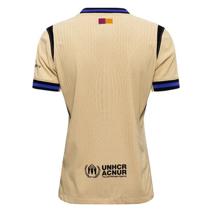 back view of the Nike x Kobe Bryant FC Barcelona Away Shirt 2025/26 Women - Gold/Black/Violet