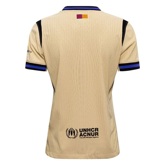 back view of the Nike x Kobe Bryant FC Barcelona Away Shirt 2025/26 Women - Gold/Black/Violet