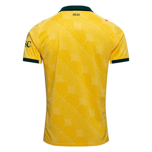 back view of the PUMA AC Milan 2025/26 Third Yellow Jersey