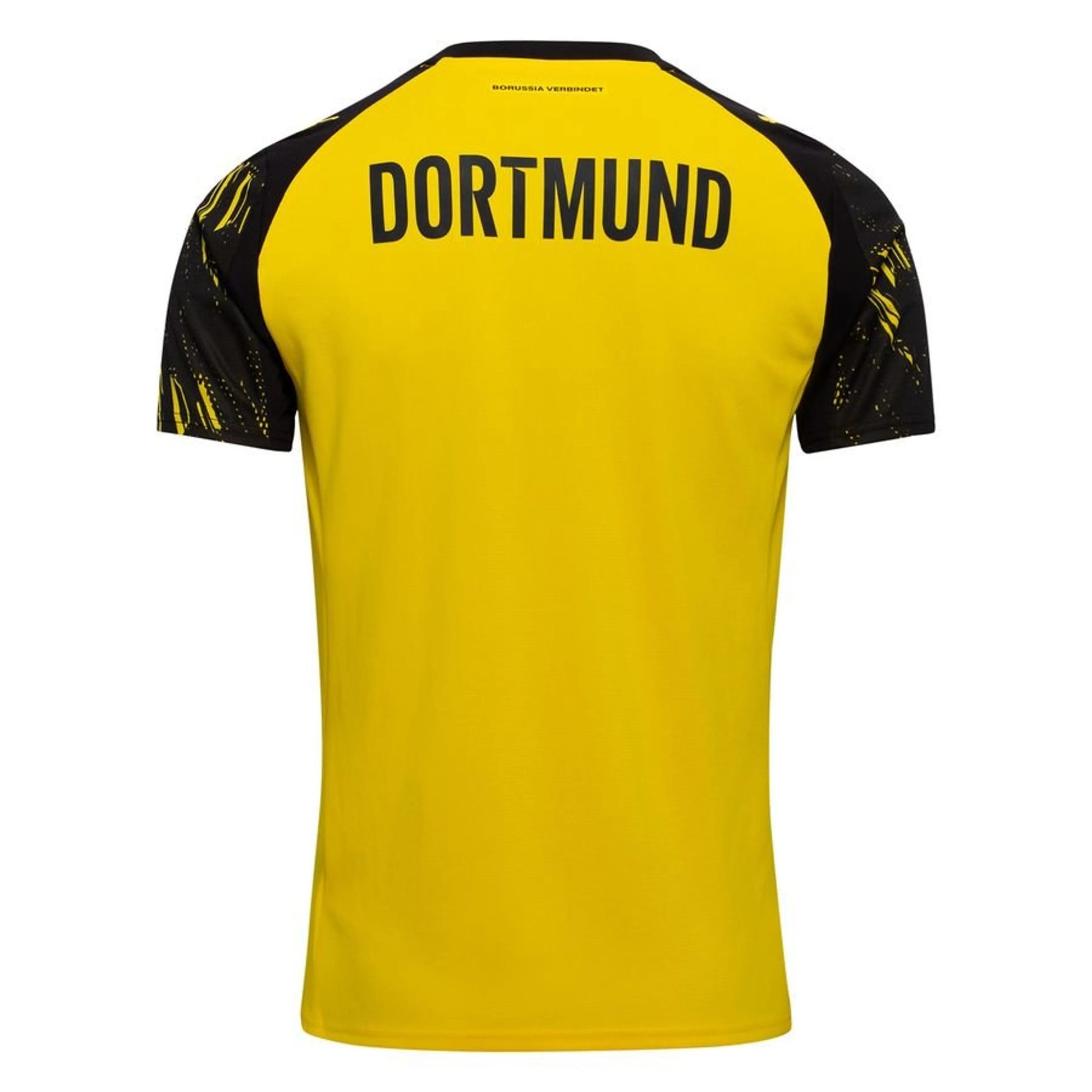 back view of the PUMA Borussia Dortmund 2025/26 Home Yellow Shirt