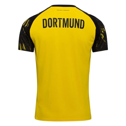 back view of the PUMA Borussia Dortmund 2025/26 Home Yellow Shirt