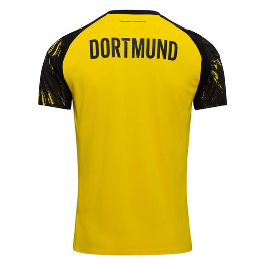 back view of the PUMA Borussia Dortmund 2025/26 Home Yellow Shirt