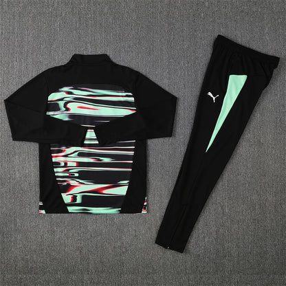 back view of the Portugal 25/26 Quarter-Zip Tracksuit full black 