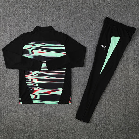 back view of the Portugal 25/26 Quarter-Zip Tracksuit full black 