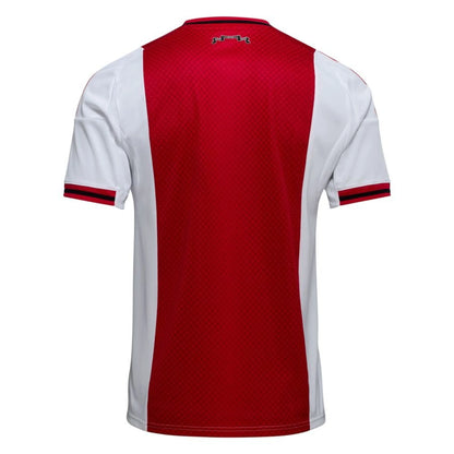 back view of the adidas Ajax 2025/26 Home Red and White Shirt