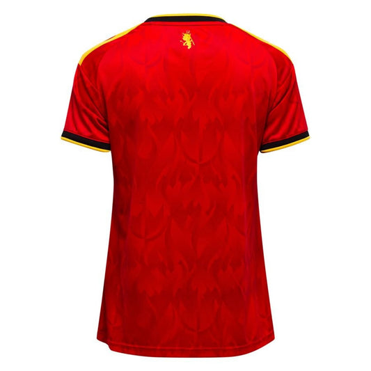 back view of the adidas Belgium Women's Home Shirt World Cup 2026 - Red/Gold/Black