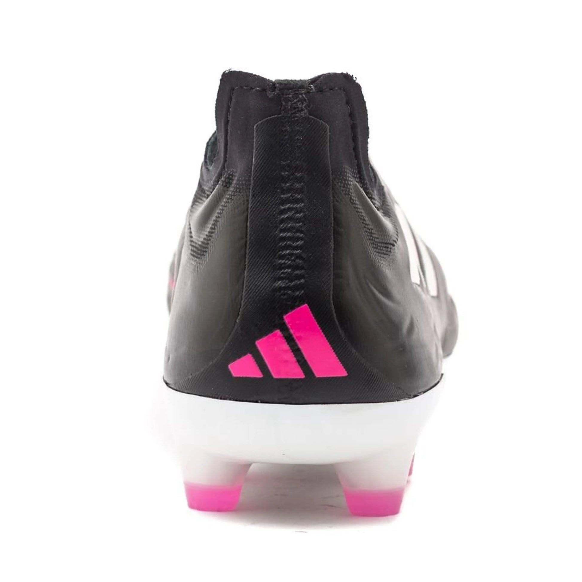 back view of the adidas Copa Pure .1 FG "Own Your Football" Pack in a Black/White/Pink colorway
