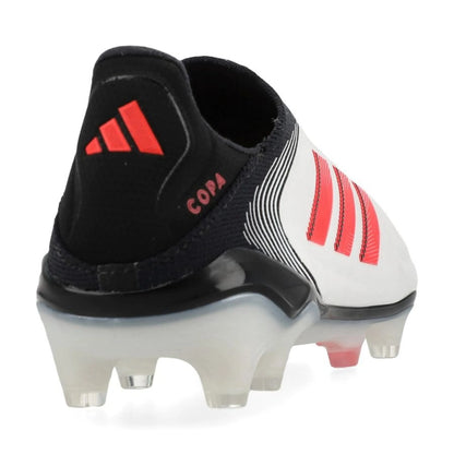 back view of the adidas Copa Pure Elite III Laceless FG "Pure Victory" pack in White/Red/Black colorway
