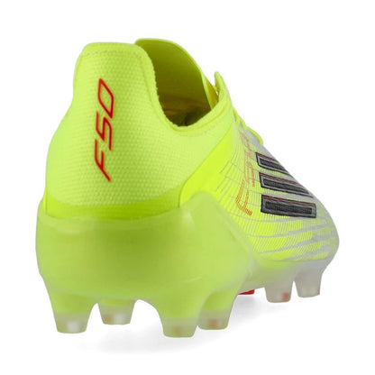 back view of the adidas F50 Elite AG in Yellow / Black / Red (Born For Goals Pack)