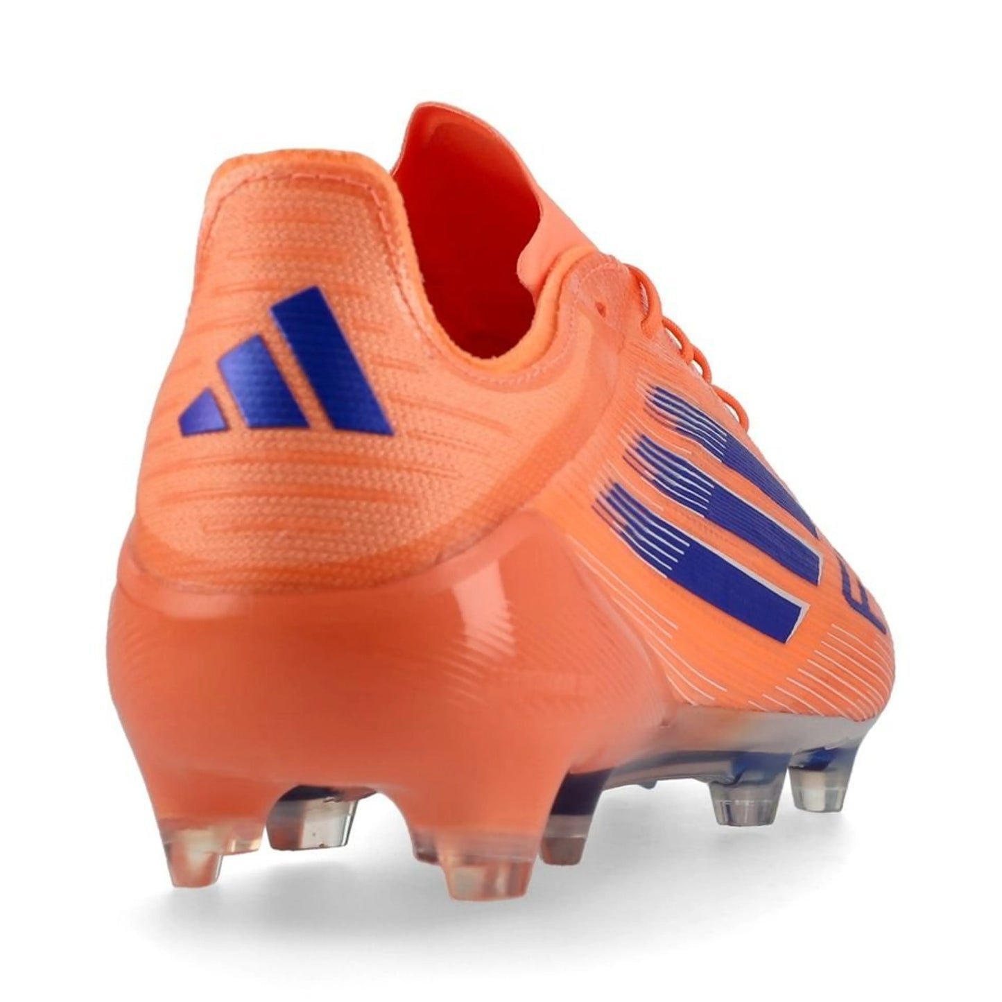 back view of the  adidas F50 Elite FG "Coral Blaze" Pack in an Orange/Blue colorway