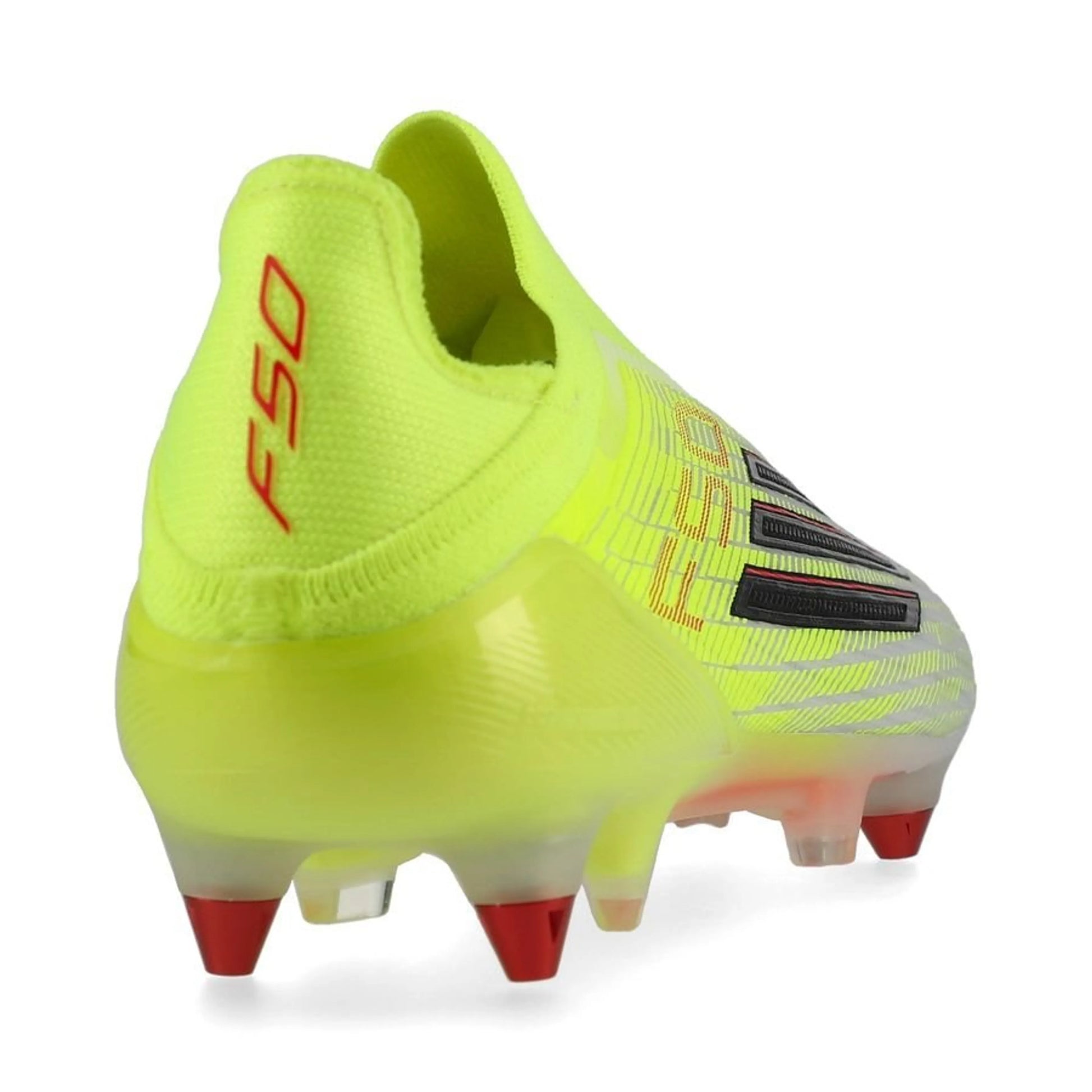 back view of the adidas F50 Elite Laceless SG in Yellow/Black from the Born For Goals Pack